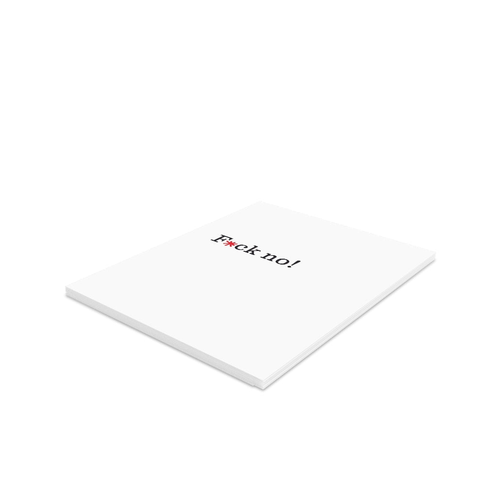 "F*ck no!" Small Greeting Cards (8, 16, and 24 pcs)