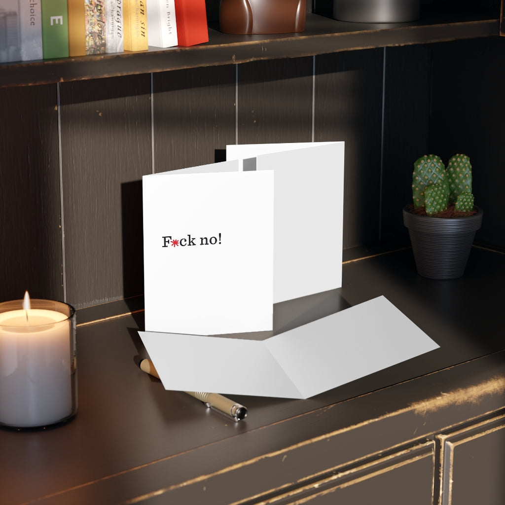 "F*ck no!" Small Greeting Cards (8, 16, and 24 pcs)