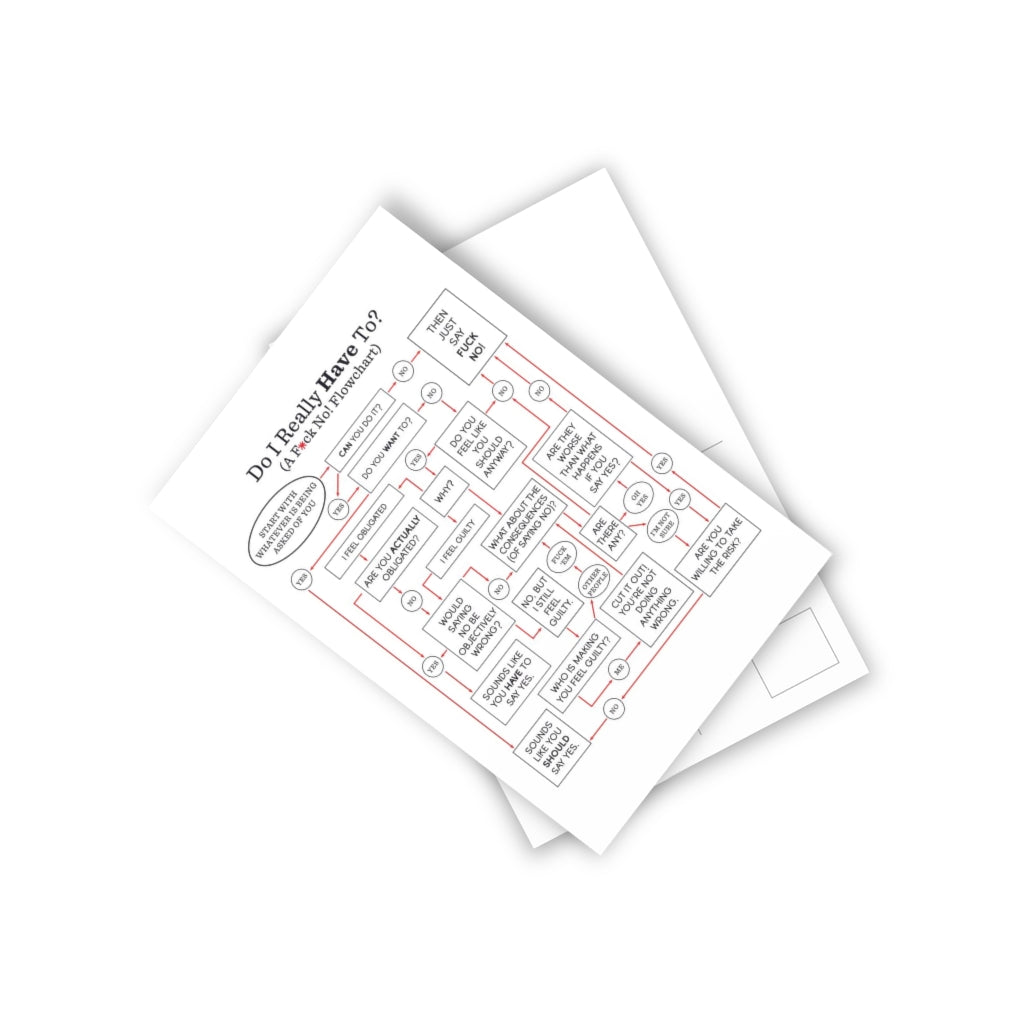 "Do I Really HAVE To?" Flowchart - Postcards (10pcs)