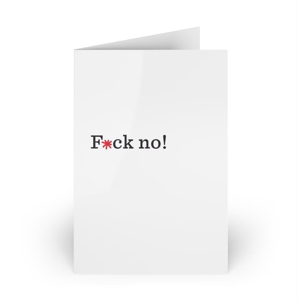 "F*ck no!" Large Greeting Cards (1 or 10-pcs)
