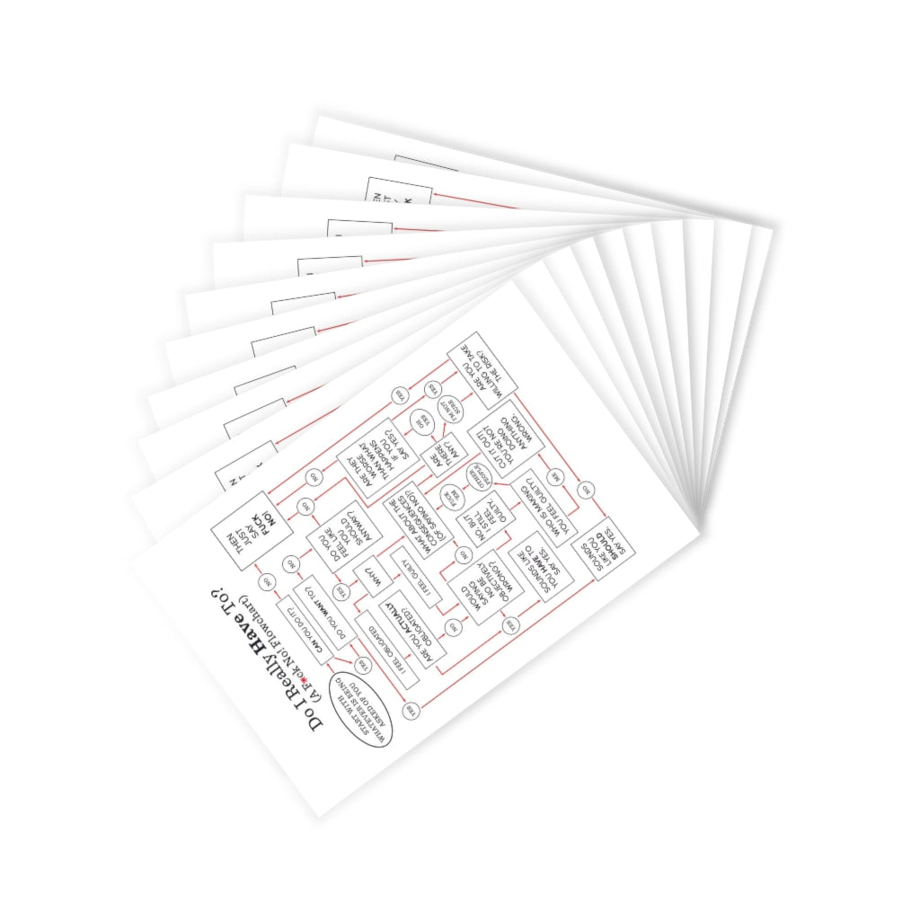 "Do I Really HAVE To?" Flowchart - Postcards (10pcs)