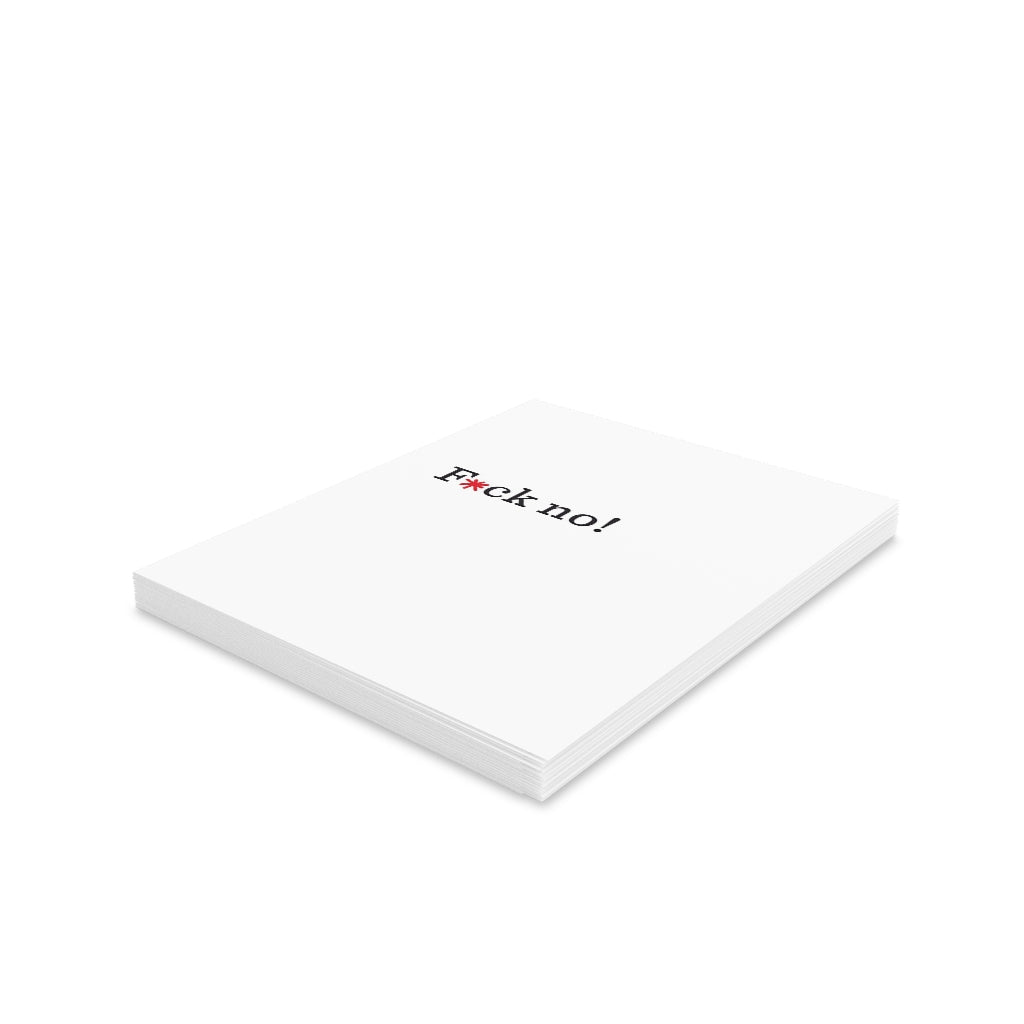 "F*ck no!" Small Greeting Cards (8, 16, and 24 pcs)
