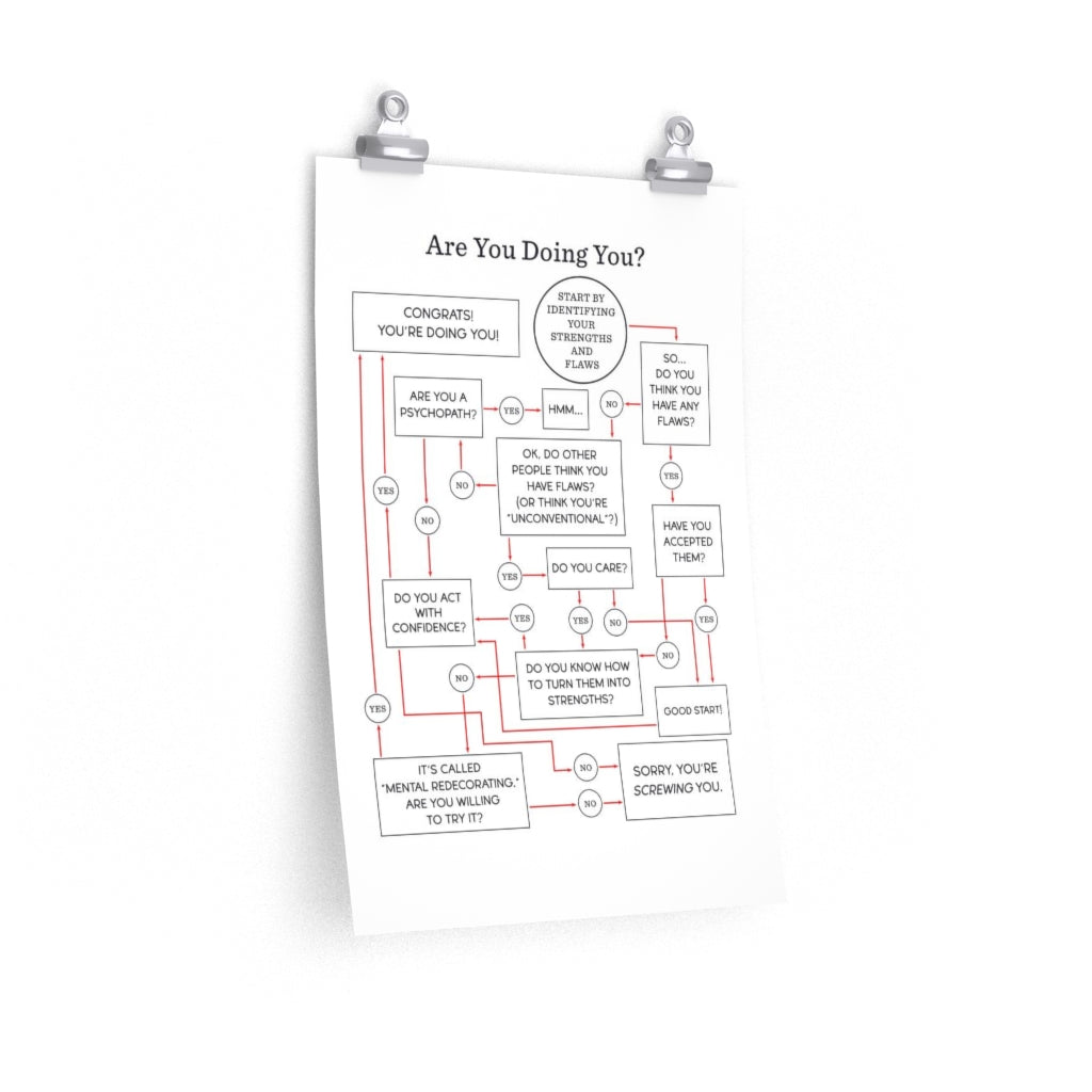 "Are You Doing You?" Flowchart Poster (Multiple Sizes)