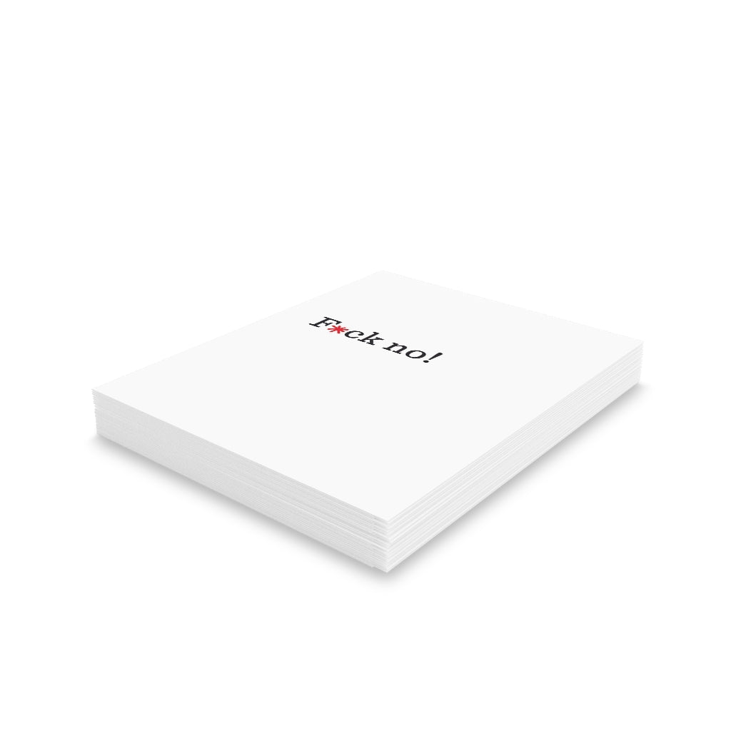 "F*ck no!" Small Greeting Cards (8, 16, and 24 pcs)