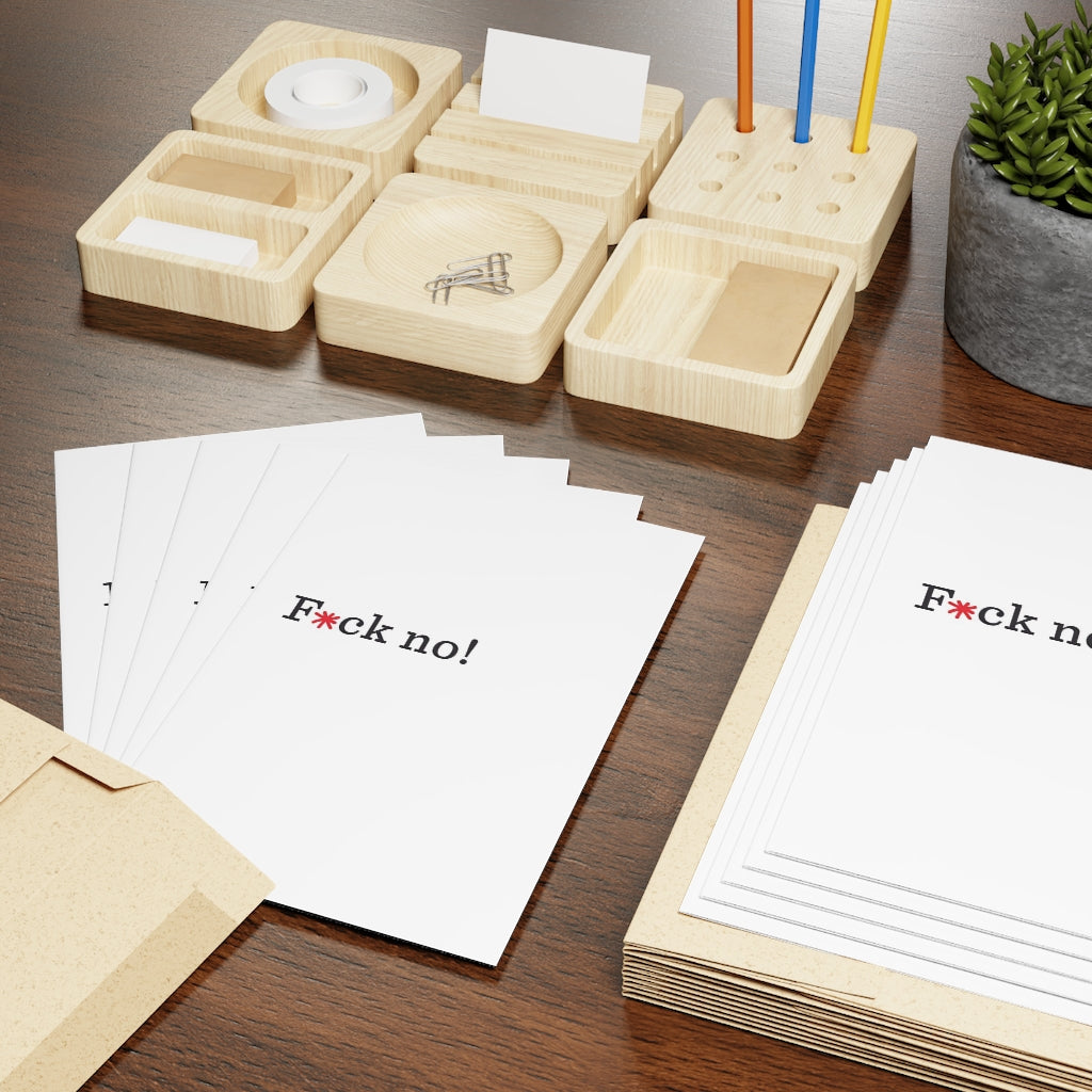 "F*ck no!" Large Greeting Cards (1 or 10-pcs)