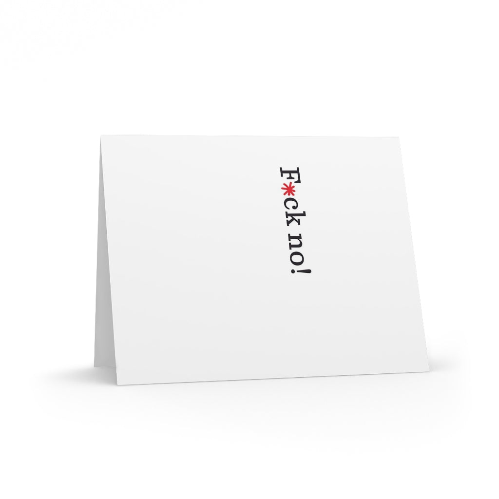 "F*ck no!" Small Greeting Cards (8, 16, and 24 pcs)