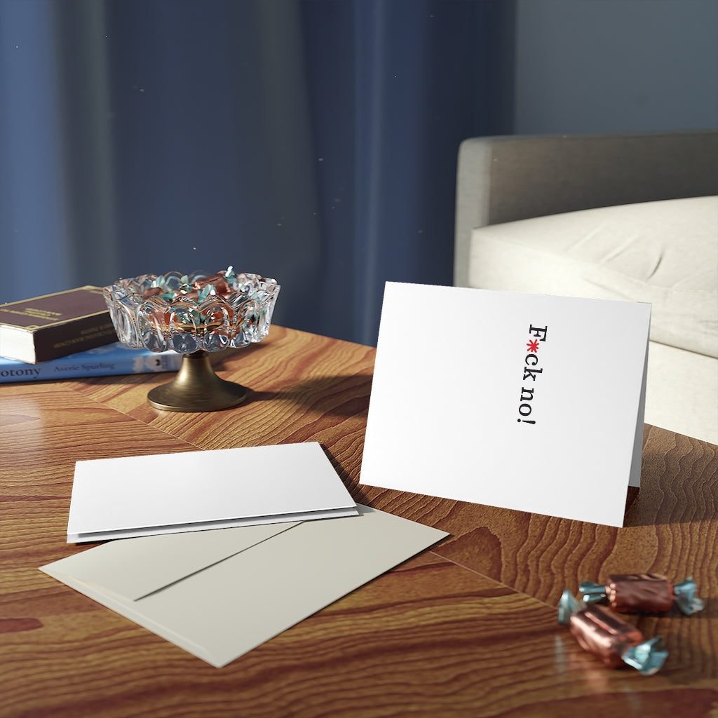 "F*ck no!" Small Greeting Cards (8, 16, and 24 pcs)
