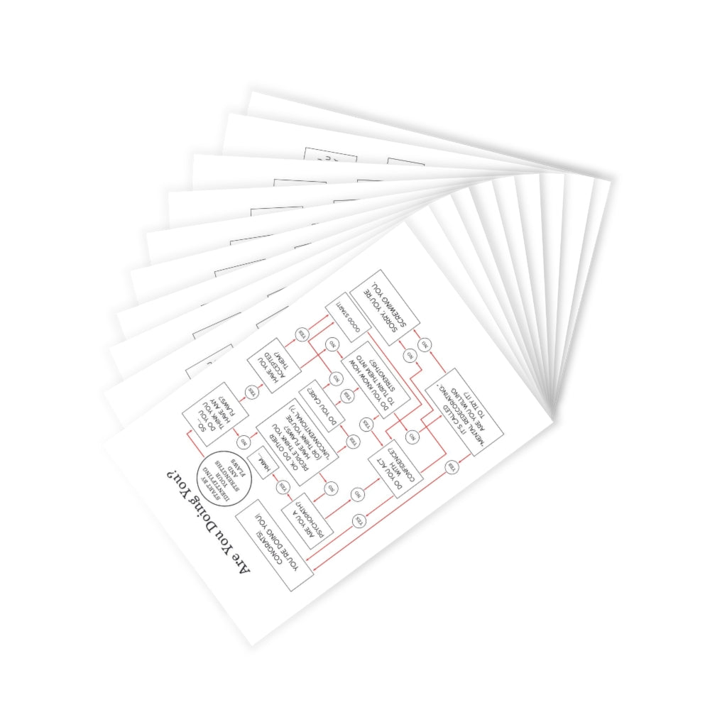 "Are You Doing You?" Flowchart Postcards (10pcs)