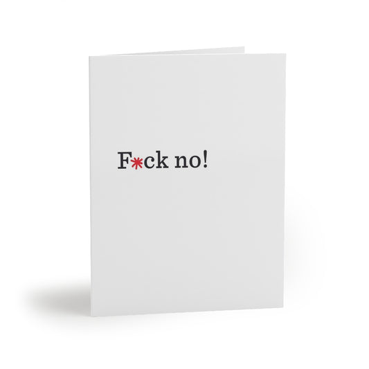 "F*ck no!" Small Greeting Cards (8, 16, and 24 pcs)