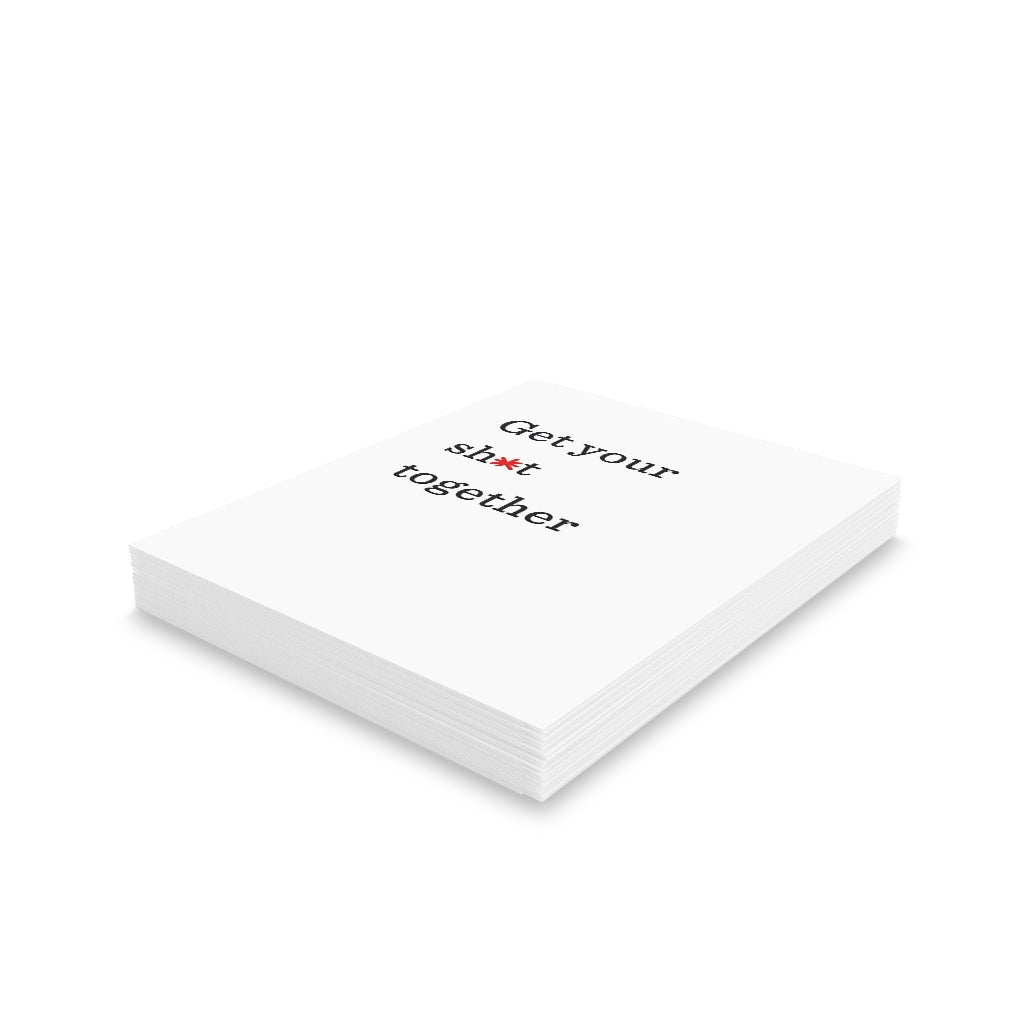 "Get your sh*t together" Small Greeting Cards (8, 16, and 24 pcs)