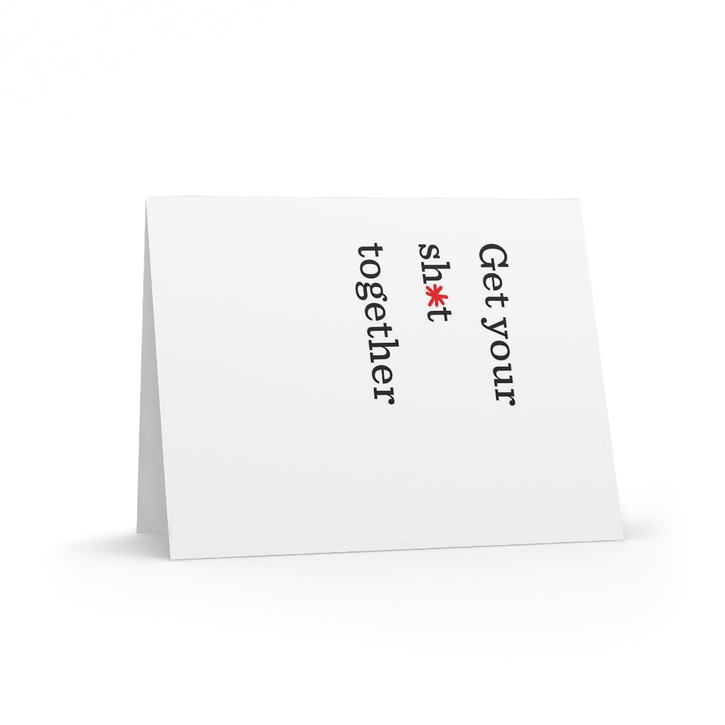 "Get your sh*t together" Small Greeting Cards (8, 16, and 24 pcs)