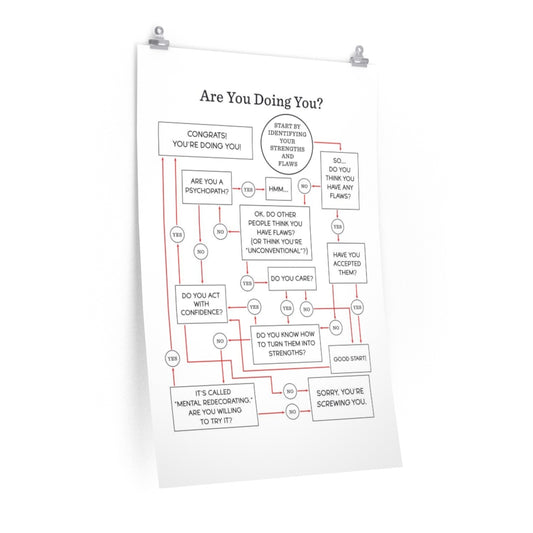 "Are You Doing You?" Flowchart Poster (Multiple Sizes)