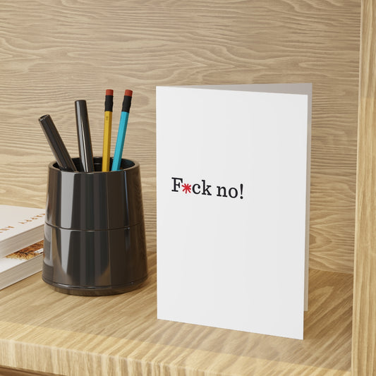 "F*ck no!" Large Greeting Cards (1 or 10-pcs)